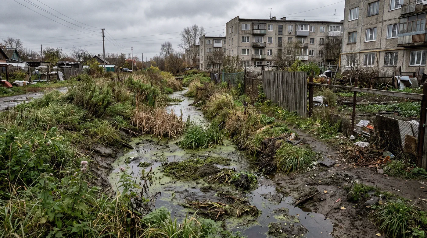 Заросшая канава